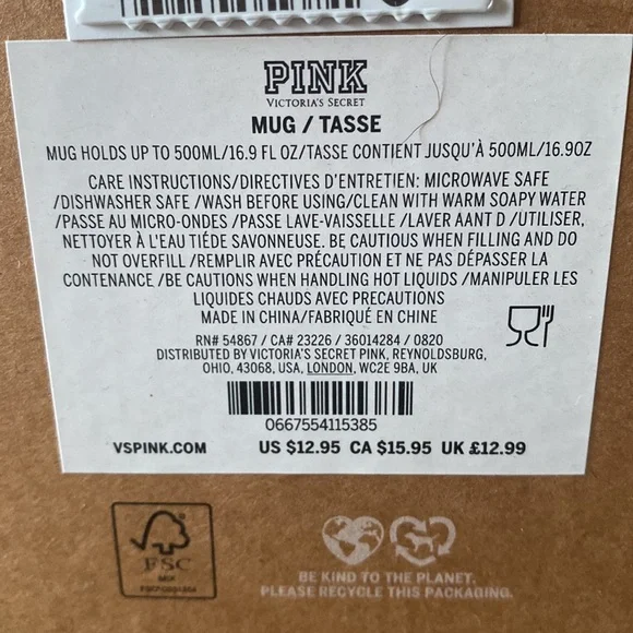 Pink mug this listing is for the red only - Picture 3 of 3
